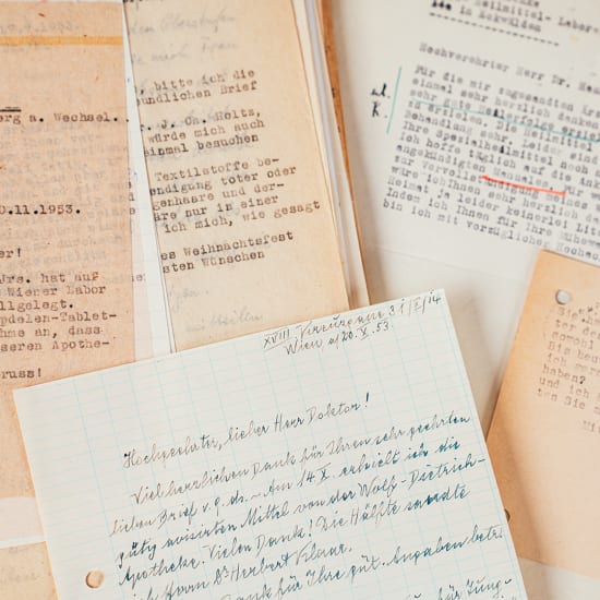 Image of Dr. Hauschka's correspondence with fellow doctors.