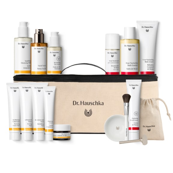 skincare, travel kit, facial, set, dr hauschka