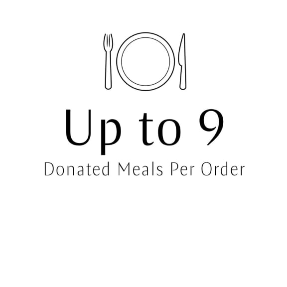 up to 9 donated meals per order